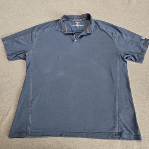 Kuhl Polo Shirt Mens XXL Blue Wildfibre Organic Cotton Short Sleeve Casual READ